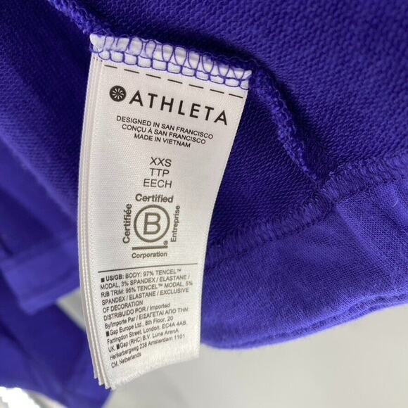 Athleta Tiburon Waterfall Cardigan Sweater Open Front‎ Purple Lagenlook Sz XXS - Picture 6 of 11